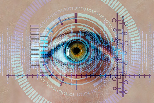 Ojo realizando escaneo para datos biometricos