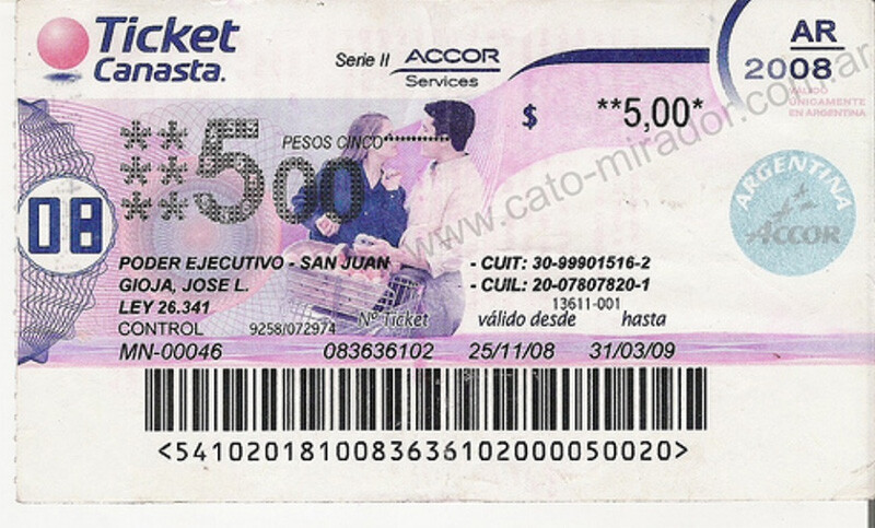 Ticket canasta